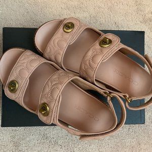 Coach Kacie Leather Dad Sandals